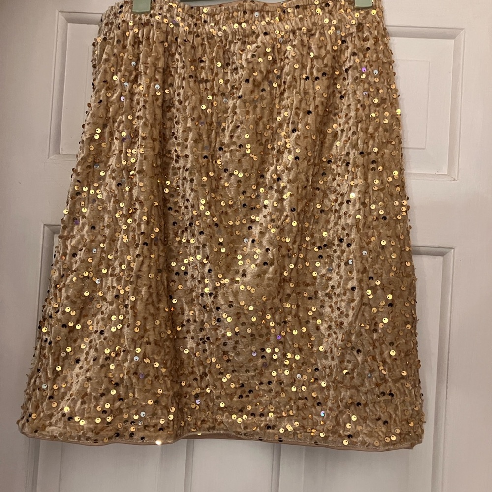 Gold Sequin Women's Mini Skirt